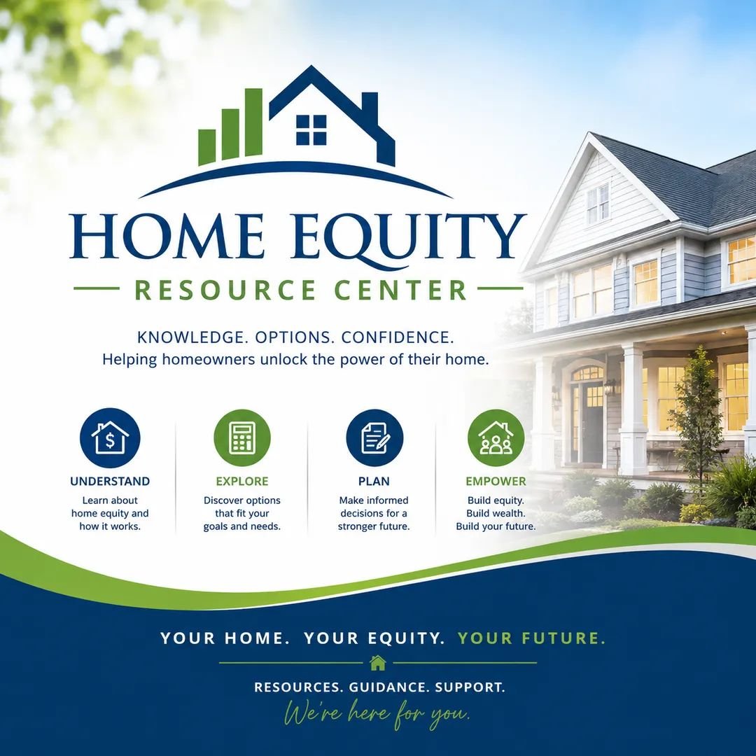Happy family reviewing home financial options together